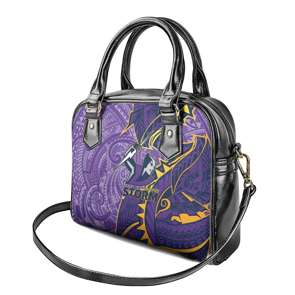 Melbourne Storm Shoulder Handbag Polynesian Tribal Tattoo Pacific Sport Art