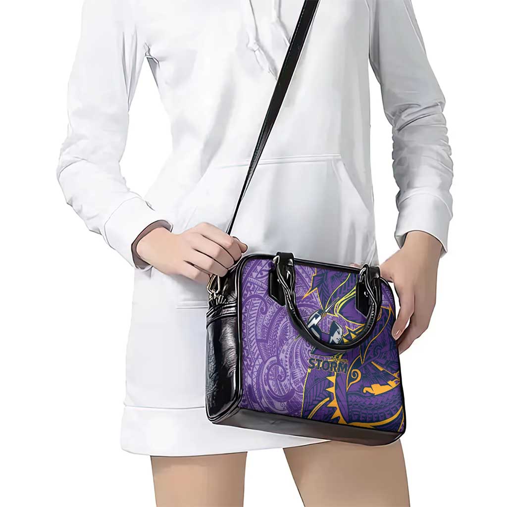 Melbourne Storm Shoulder Handbag Polynesian Tribal Tattoo Pacific Sport Art