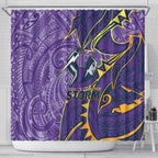 Melbourne Storm Shower Curtain Polynesian Tribal Tattoo Pacific Sport Art