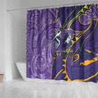 Melbourne Storm Shower Curtain Polynesian Tribal Tattoo Pacific Sport Art