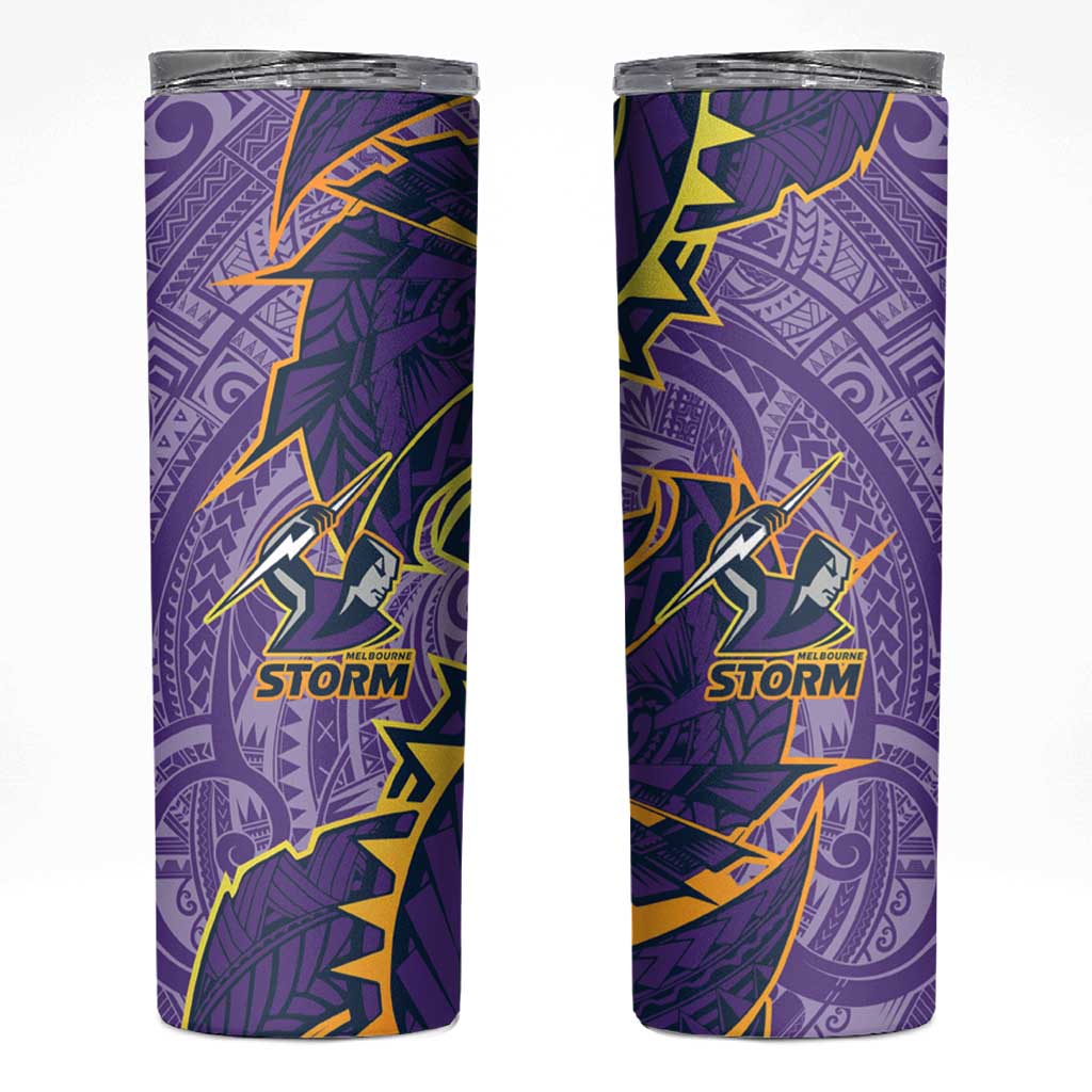 Melbourne Storm Skinny Tumbler Polynesian Tribal Tattoo Pacific Sport Art