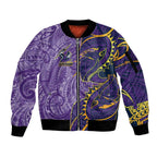 Melbourne Storm Sleeve Zip Bomber Jacket Polynesian Tribal Tattoo Pacific Sport Art