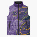 Melbourne Storm Sleeveless Puffer Jacket Polynesian Tribal Tattoo Pacific Sport Art