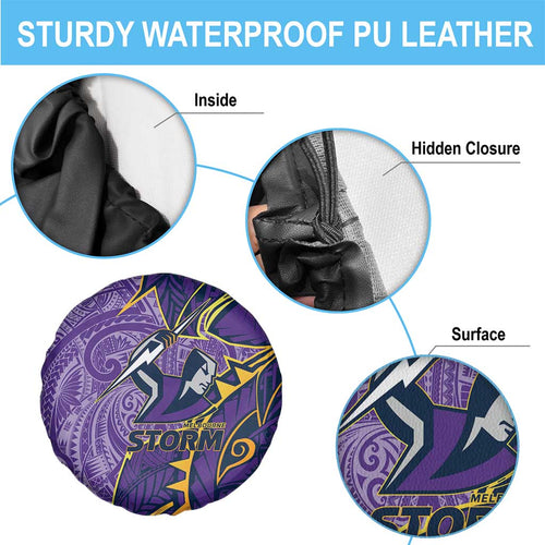 Melbourne Storm Spare Tire Cover Polynesian Tribal Tattoo Pacific Sport Art