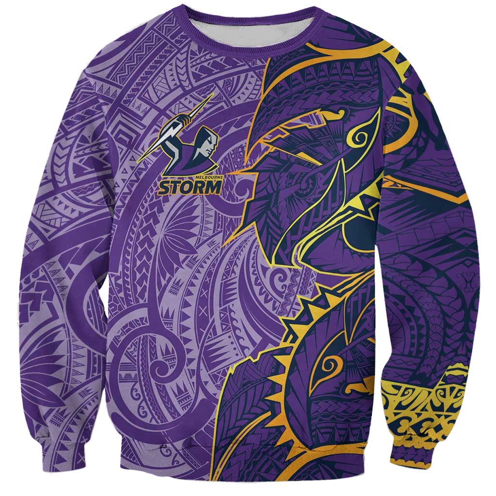 Melbourne Storm Sweatshirt Polynesian Tribal Tattoo Pacific Sport Art