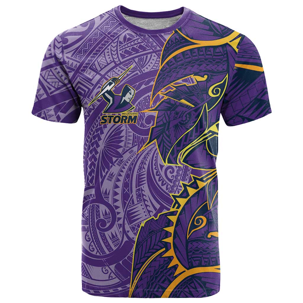 Melbourne Storm T Shirt Polynesian Tribal Tattoo Pacific Sport Art