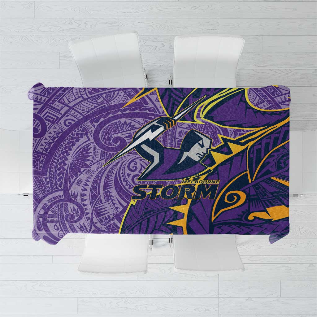 Melbourne Storm Tablecloth Polynesian Tribal Tattoo Pacific Sport Art