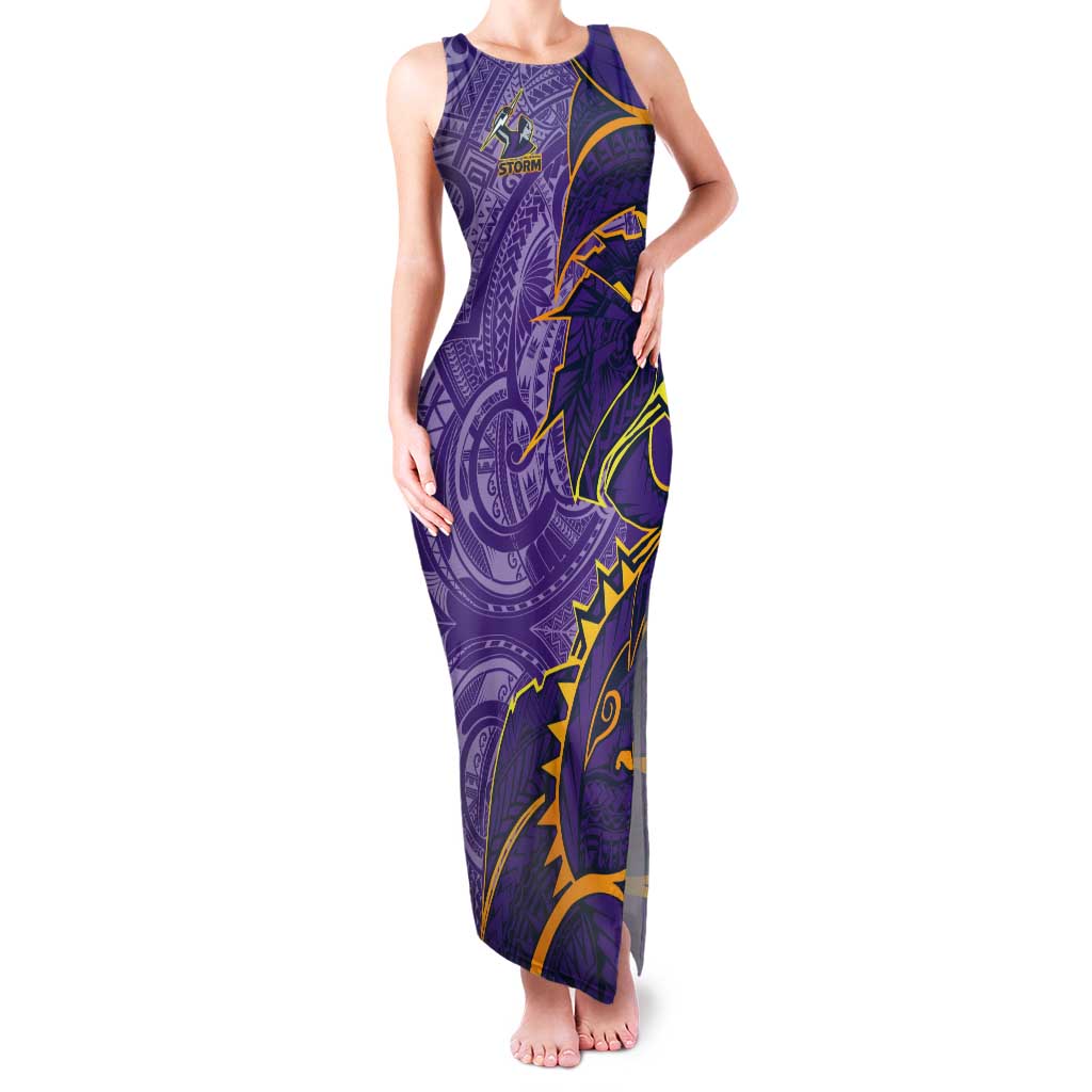 Melbourne Storm Tank Maxi Dress Polynesian Tribal Tattoo Pacific Sport Art