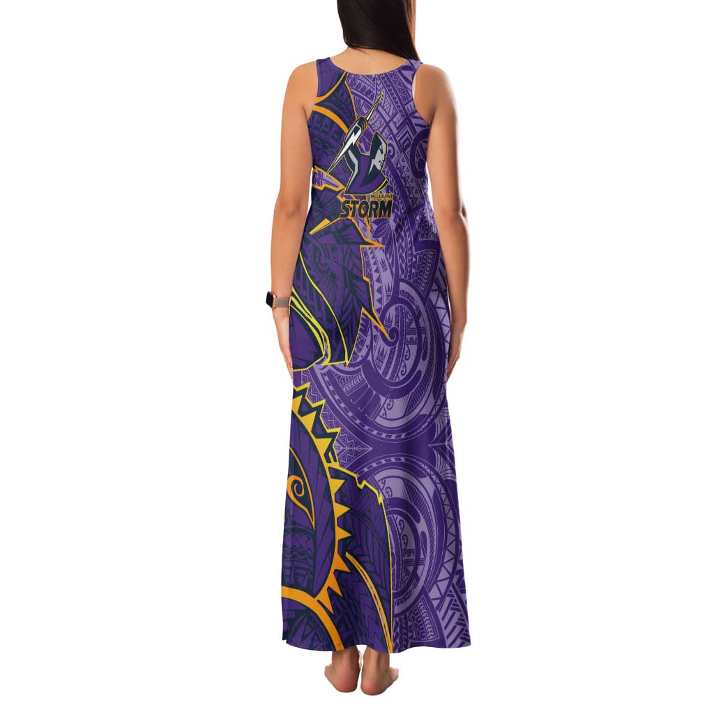 Melbourne Storm Tank Maxi Dress Polynesian Tribal Tattoo Pacific Sport Art