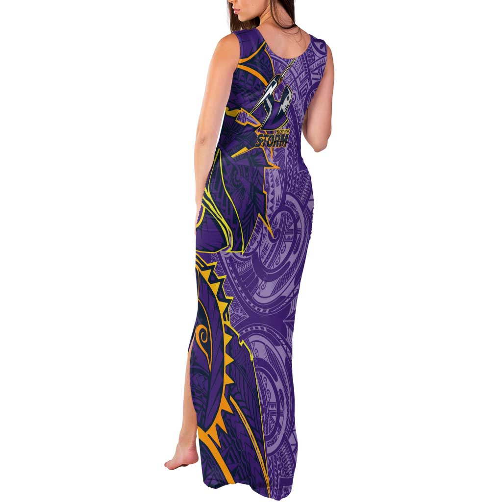 Melbourne Storm Tank Maxi Dress Polynesian Tribal Tattoo Pacific Sport Art