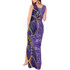 Melbourne Storm Tank Maxi Dress Polynesian Tribal Tattoo Pacific Sport Art