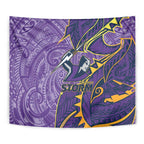 Melbourne Storm Tapestry Polynesian Tribal Tattoo Pacific Sport Art