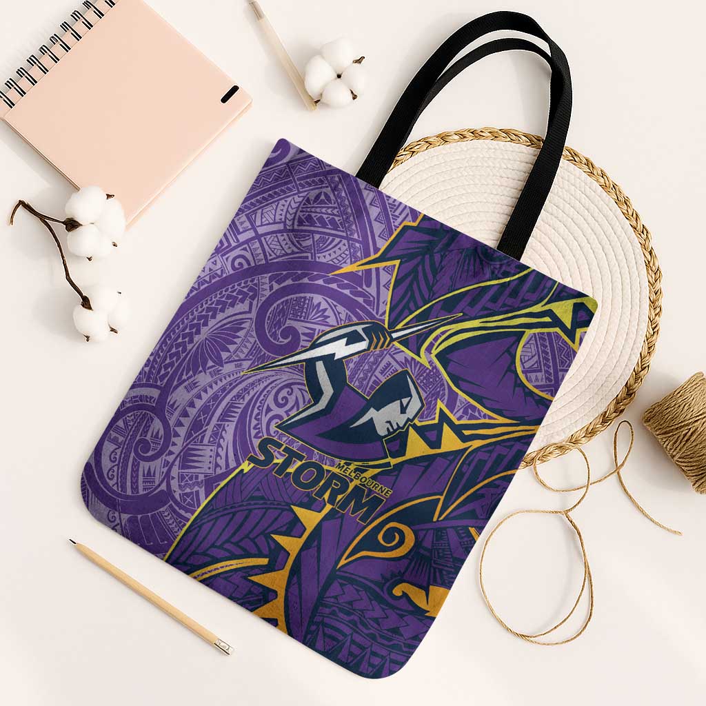 Melbourne Storm Tote Bag Polynesian Tribal Tattoo Pacific Sport Art