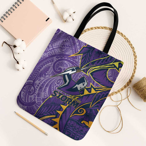 Melbourne Storm Tote Bag Polynesian Tribal Tattoo Pacific Sport Art