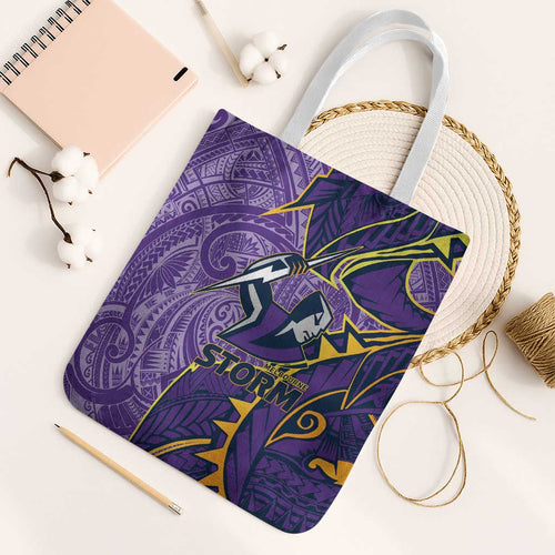 Melbourne Storm Tote Bag Polynesian Tribal Tattoo Pacific Sport Art