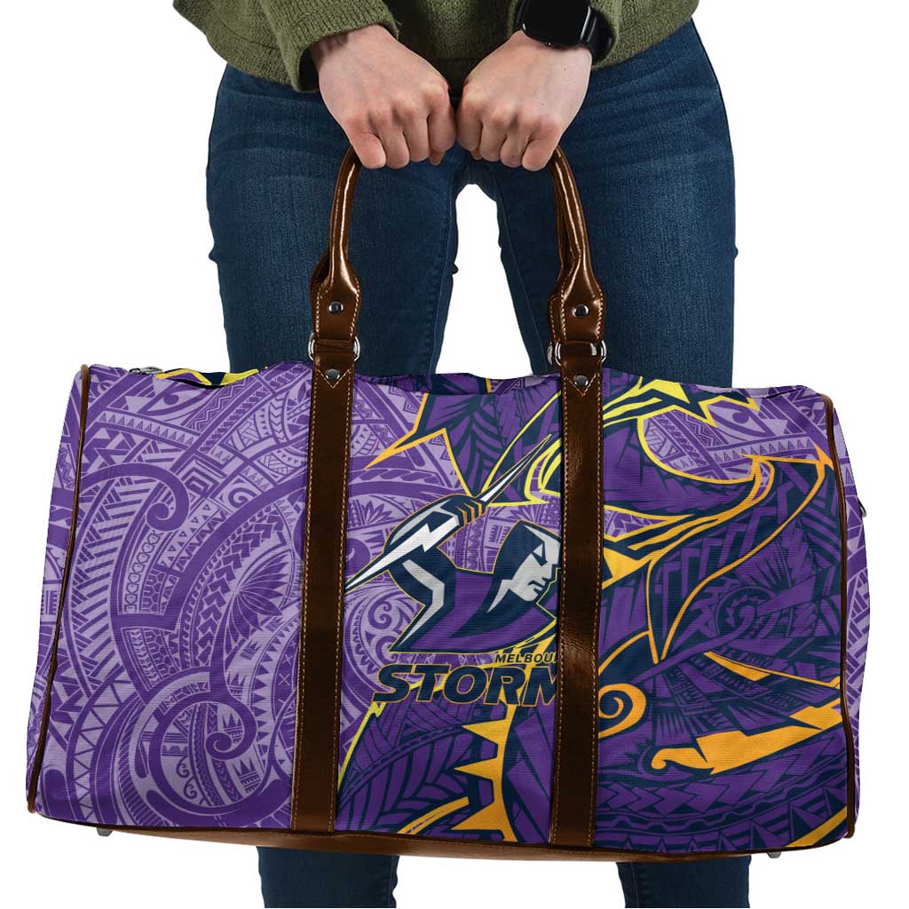 Melbourne Storm Travel Bag Polynesian Tribal Tattoo Pacific Sport Art