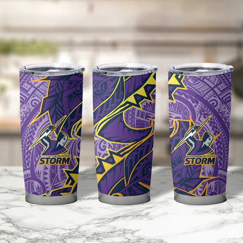 Melbourne Storm Tumbler Cup Polynesian Tribal Tattoo Pacific Sport Art