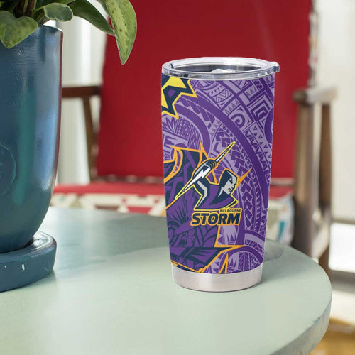 Melbourne Storm Tumbler Cup Polynesian Tribal Tattoo Pacific Sport Art