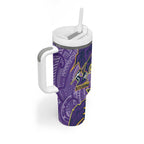 Melbourne Storm Tumbler With Handle Polynesian Tribal Tattoo Pacific Sport Art