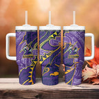Melbourne Storm Tumbler With Handle Polynesian Tribal Tattoo Pacific Sport Art