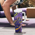 Melbourne Storm Tumbler With Handle Polynesian Tribal Tattoo Pacific Sport Art