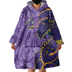 Melbourne Storm Wearable Blanket Hoodie Polynesian Tribal Tattoo Pacific Sport Art