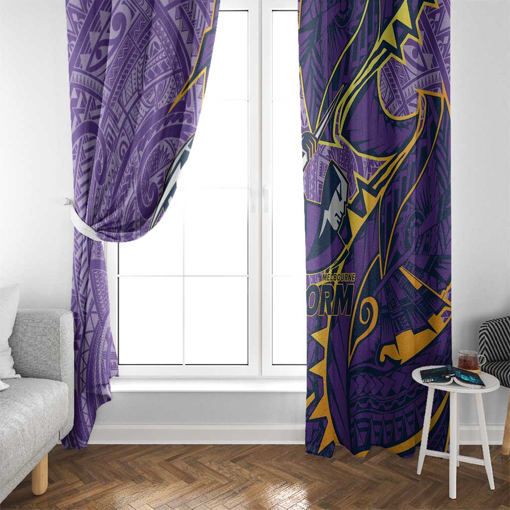 Melbourne Storm Window Curtain Polynesian Tribal Tattoo Pacific Sport Art