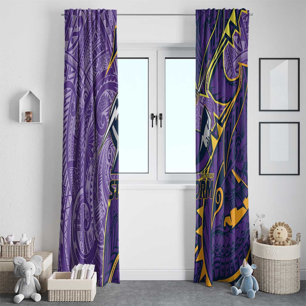 Melbourne Storm Window Curtain Polynesian Tribal Tattoo Pacific Sport Art