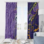 Melbourne Storm Window Curtain Polynesian Tribal Tattoo Pacific Sport Art