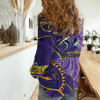 Melbourne Storm Women Casual Shirt Polynesian Tribal Tattoo Pacific Sport Art