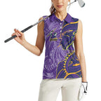 Melbourne Storm Women Sleeveless Polo Shirt Polynesian Tribal Tattoo Pacific Sport Art