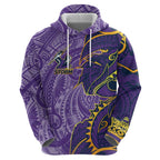 Melbourne Storm Zip Hoodie Polynesian Tribal Tattoo Pacific Sport Art