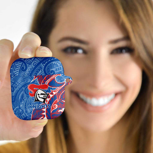 Newcastle Knights AirPods Case Polynesian Tribal Tattoo Pacific Sport Art