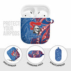 Newcastle Knights AirPods Case Polynesian Tribal Tattoo Pacific Sport Art