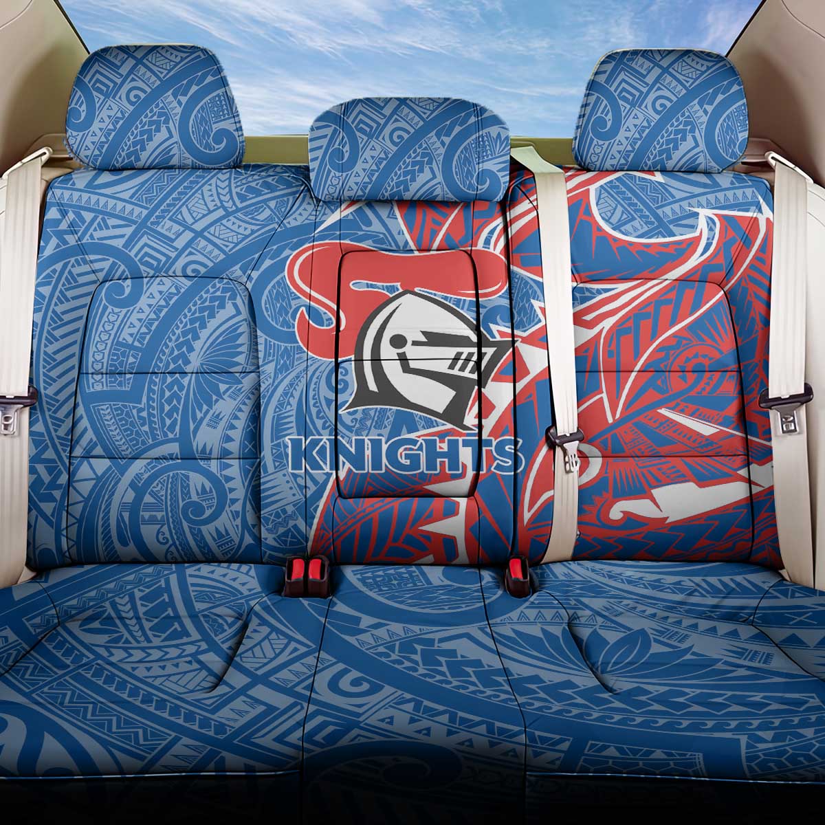 Newcastle Knights Back Car Seat Cover Polynesian Tribal Tattoo Pacific Sport Art