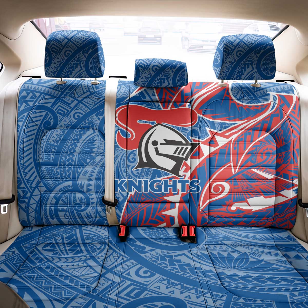 Newcastle Knights Back Car Seat Cover Polynesian Tribal Tattoo Pacific Sport Art