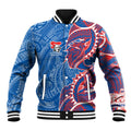 Newcastle Knights Baseball Jacket Polynesian Tribal Tattoo Pacific Sport Art
