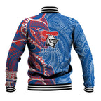 Newcastle Knights Baseball Jacket Polynesian Tribal Tattoo Pacific Sport Art