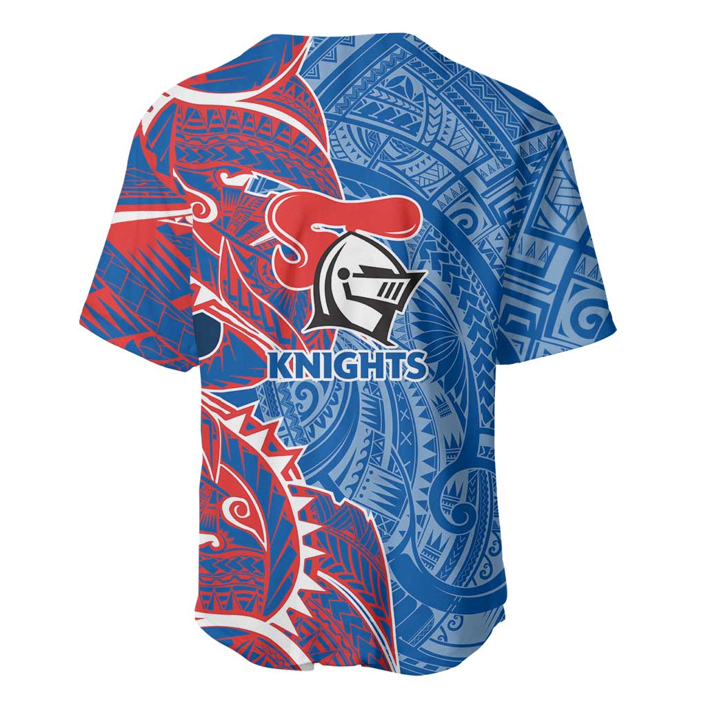 Newcastle Knights Baseball Jersey Polynesian Tribal Tattoo Pacific Sport Art