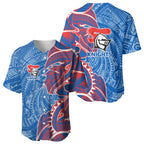 Newcastle Knights Baseball Jersey Polynesian Tribal Tattoo Pacific Sport Art