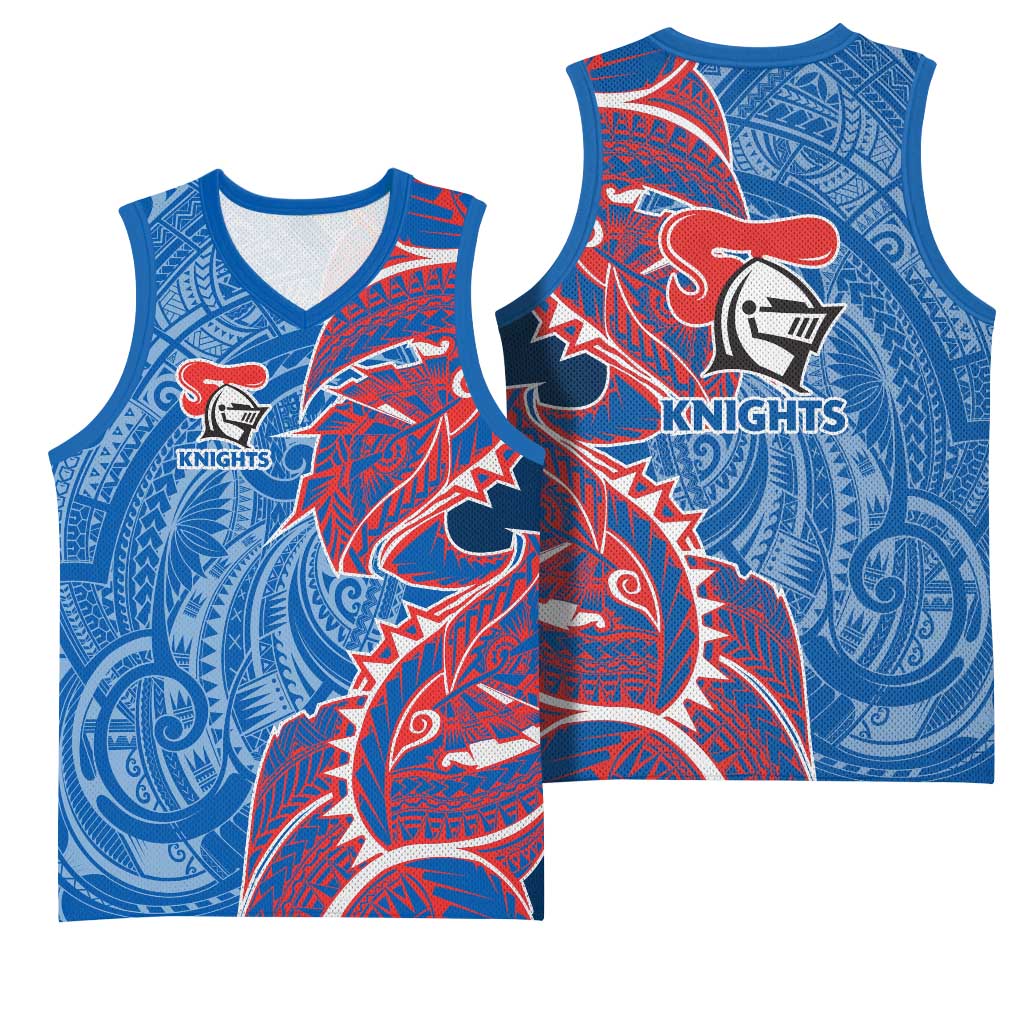 Newcastle Knights Basketball Jersey Polynesian Tribal Tattoo Pacific Sport Art