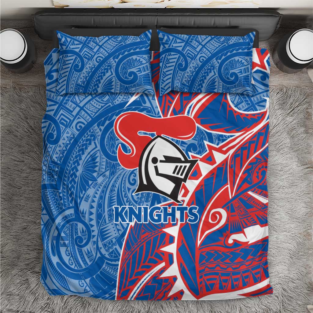 Newcastle Knights Bedding Set Polynesian Tribal Tattoo Pacific Sport Art