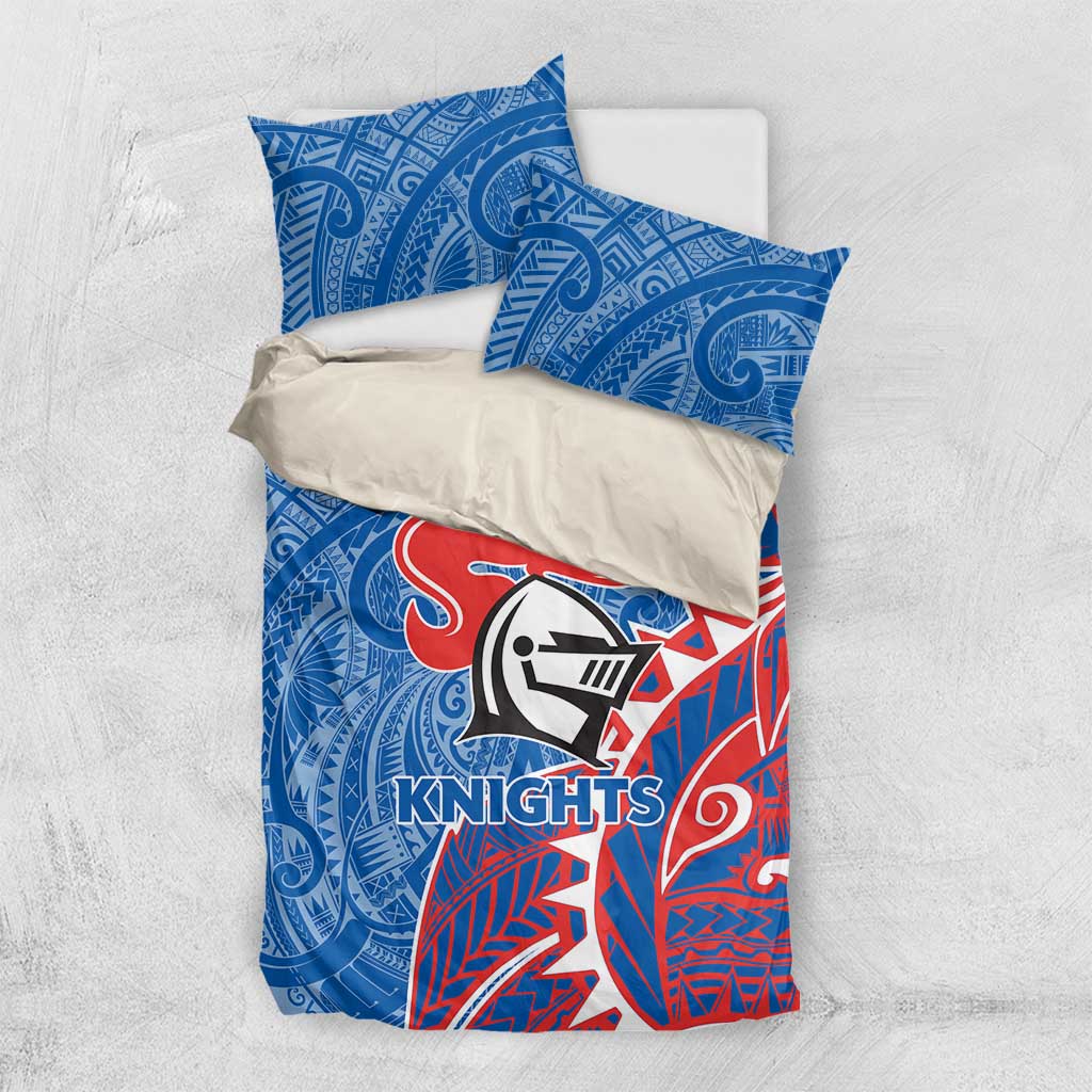 Newcastle Knights Bedding Set Polynesian Tribal Tattoo Pacific Sport Art