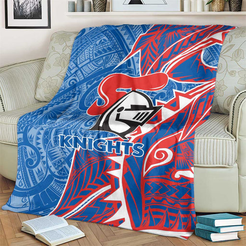 Newcastle Knights Blanket Polynesian Tribal Tattoo Pacific Sport Art