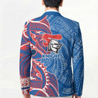 Newcastle Knights Blazer Polynesian Tribal Tattoo Pacific Sport Art