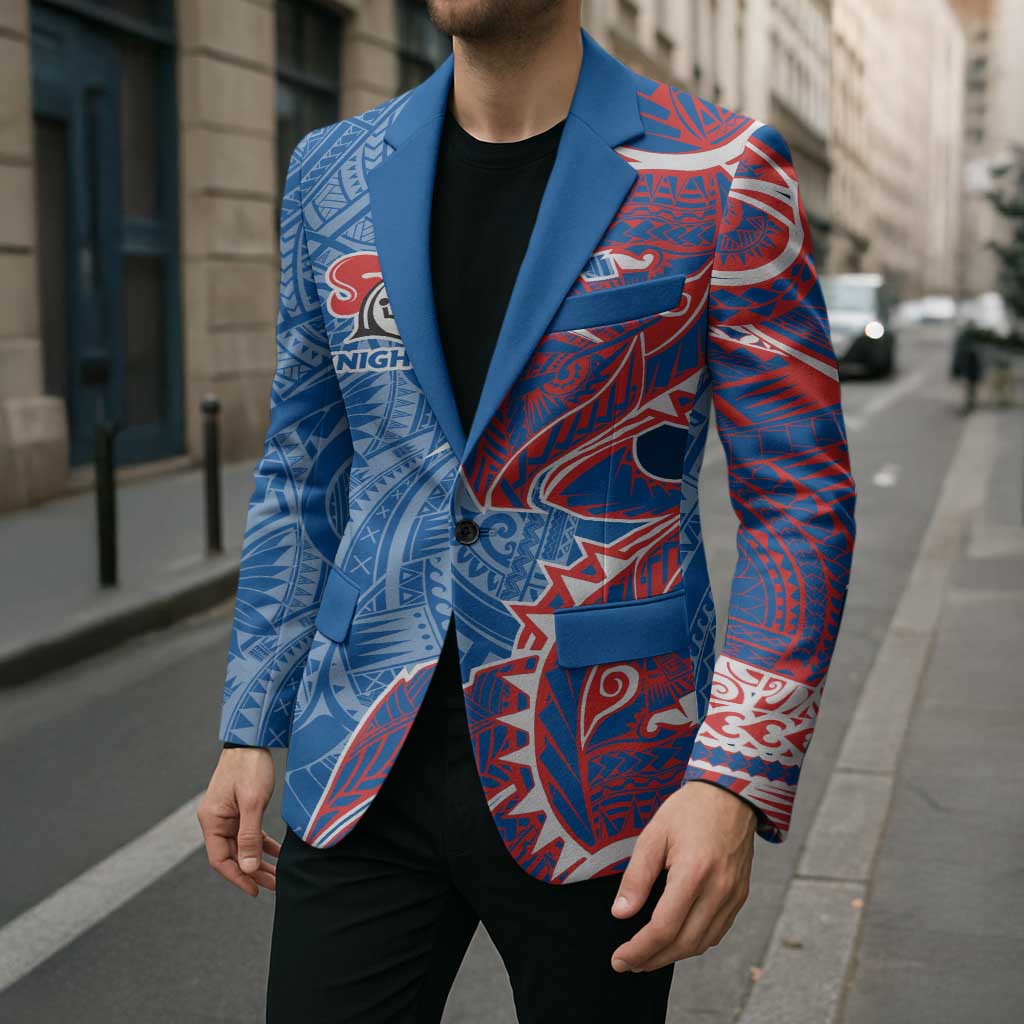Newcastle Knights Blazer Polynesian Tribal Tattoo Pacific Sport Art