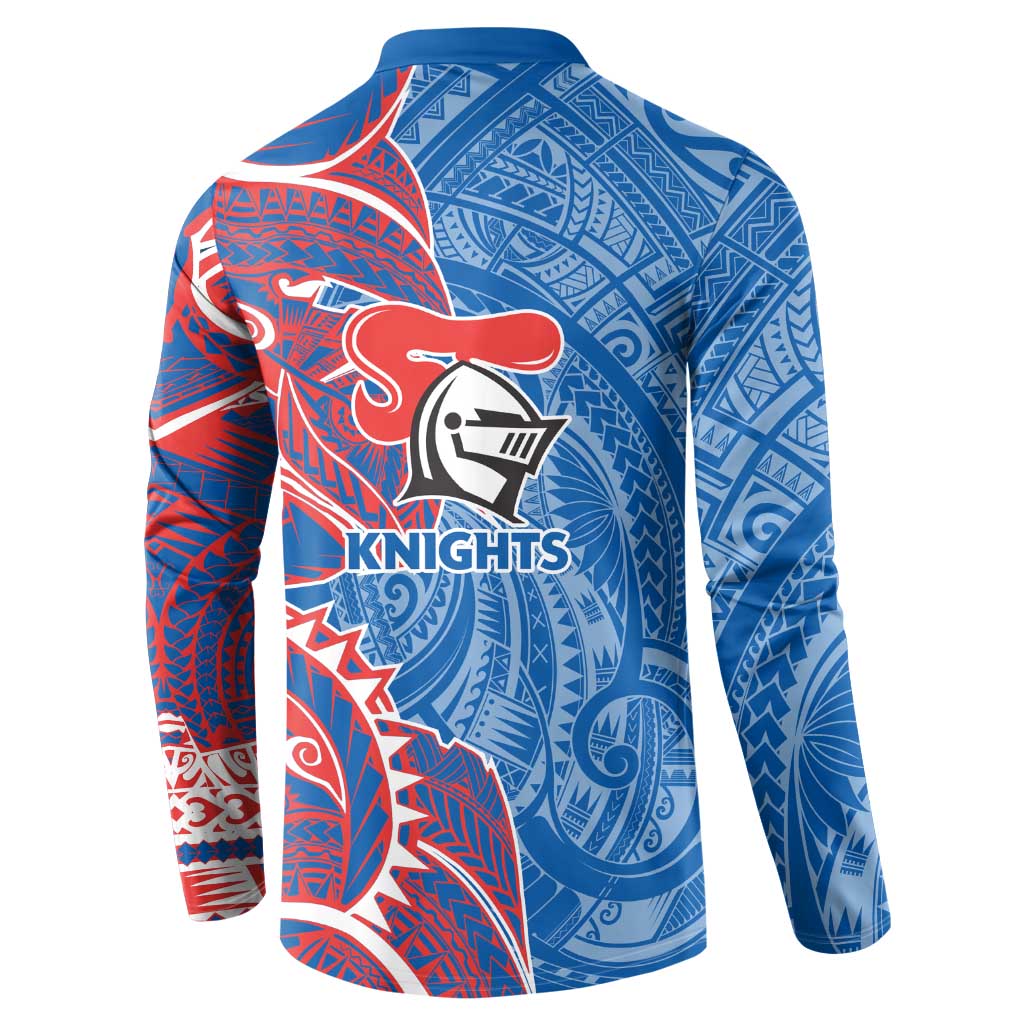 Newcastle Knights Button Sweatshirt Polynesian Tribal Tattoo Pacific Sport Art
