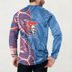 Newcastle Knights Button Sweatshirt Polynesian Tribal Tattoo Pacific Sport Art