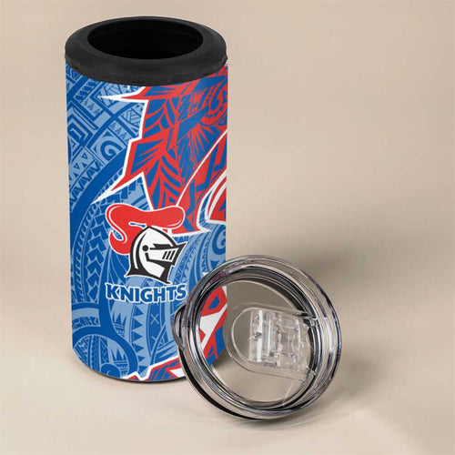 Newcastle Knights 4 in 1 Can Cooler Tumbler Polynesian Tribal Tattoo Pacific Sport Art
