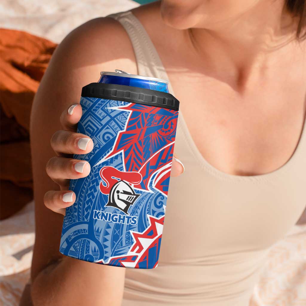 Newcastle Knights 4 in 1 Can Cooler Tumbler Polynesian Tribal Tattoo Pacific Sport Art